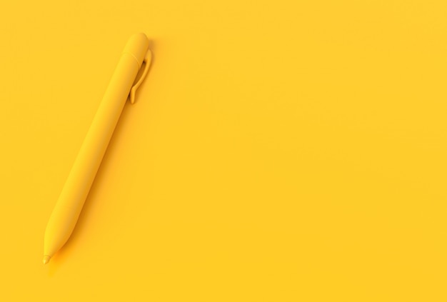 Couleur jaune stylo Concept minimal.