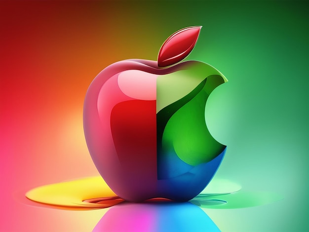 Photo la couleur de la pomme et de l'arrière-plan