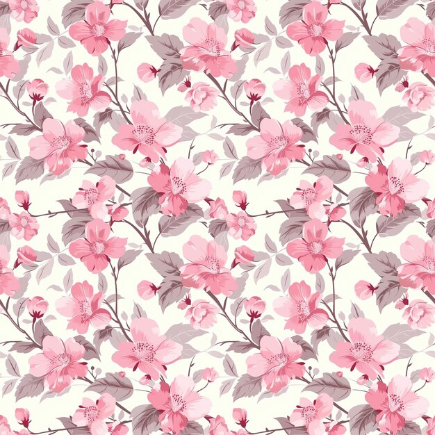 Couleur rose floral Belle forme motif naturel sans couture