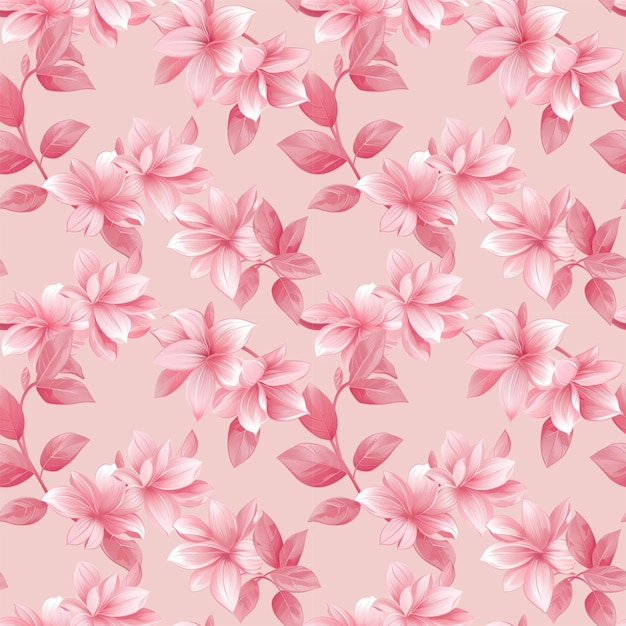 Couleur rose floral Belle forme motif naturel sans couture