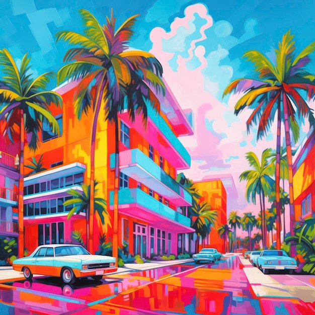 couleur vibrante de miami