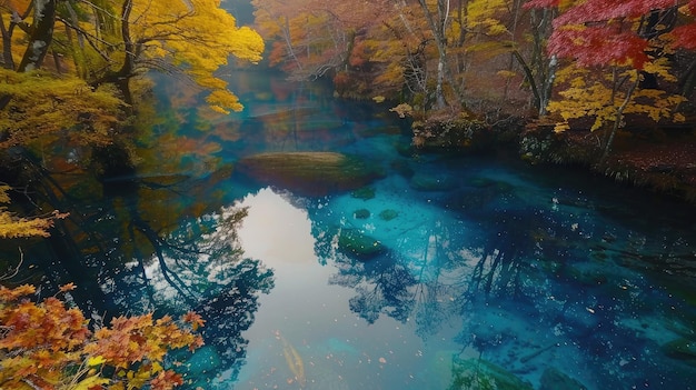 Les couleurs d'automne de la rivière Oirase