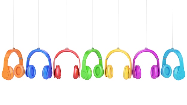 couleurs de casque sur fond blanc