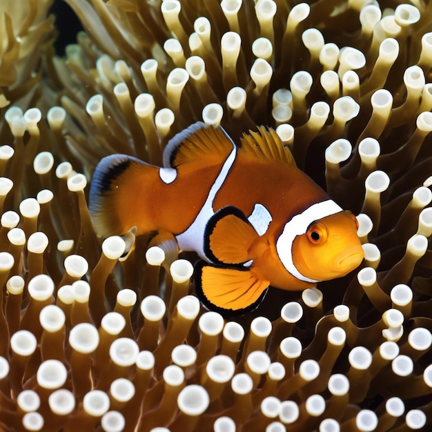 Photo les couleurs du récif la vie fascinante des poissons-clowns et de leurs partenaires coralliens