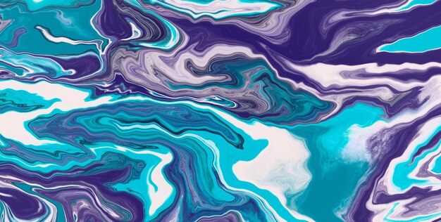 Des couleurs fluides dans l'art liquide avec une touche éthérée