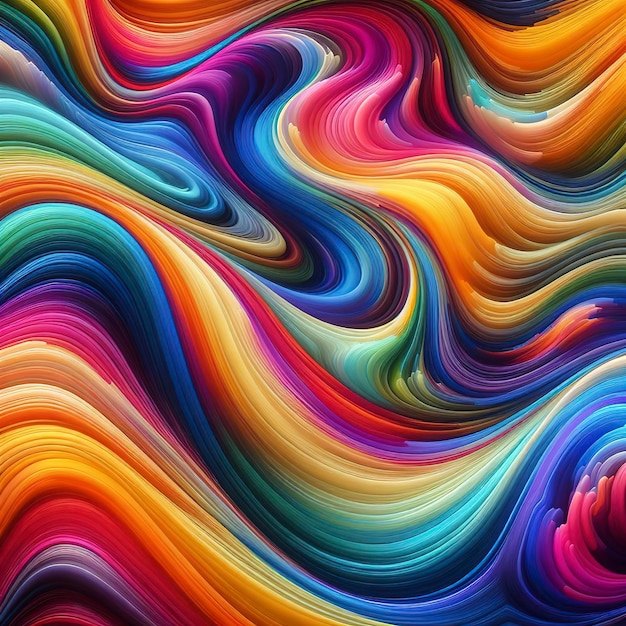 Des couleurs vives coulant dans un motif d'onde lisse