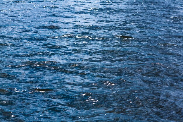 Coup de fond de la surface de l'eau de mer aqua