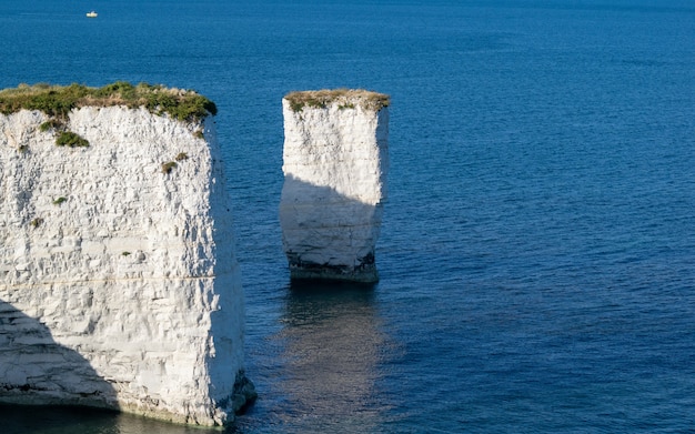 Coup de formations de craie Old Harry Rocks, Handfast Point, Purbeck