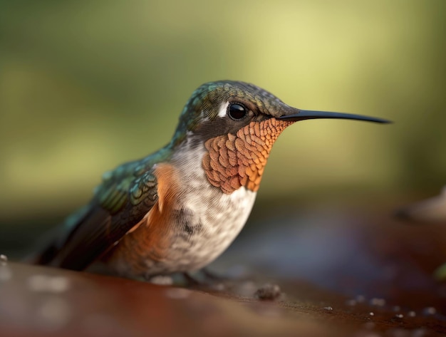 Coup de macro de colibri