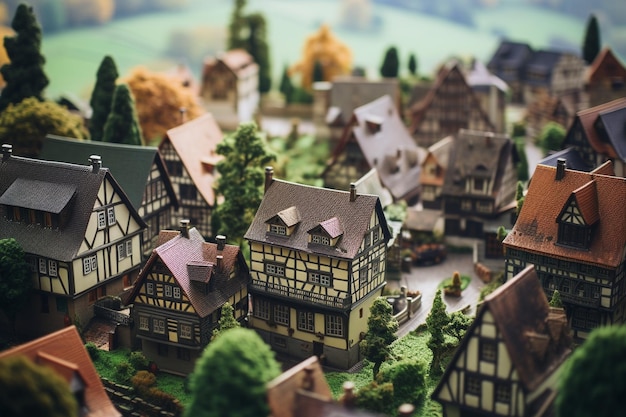 Un coup d'œil sur la ville médiévale miniature du passé