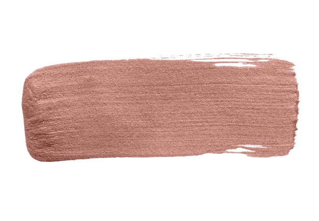 Un coup de pinceau d'or rose métallique scintillant