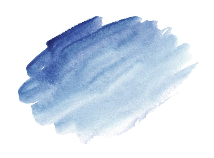 Photo coup de splash aquarelle bleu abstrait sur fond blanc