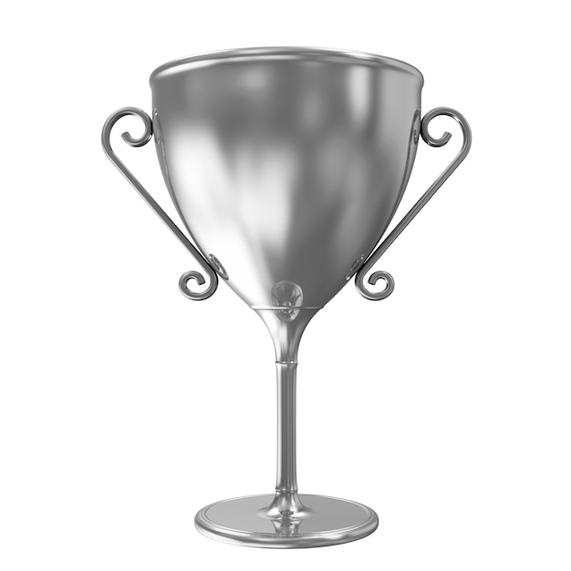 Photo coupe d'argent isolé sur fond blanc