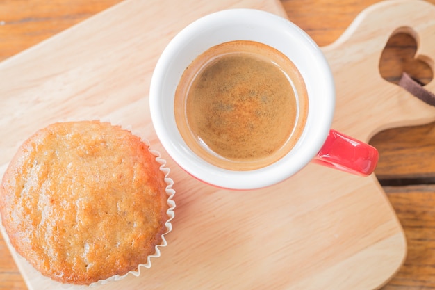 Coupe de banane et expresso