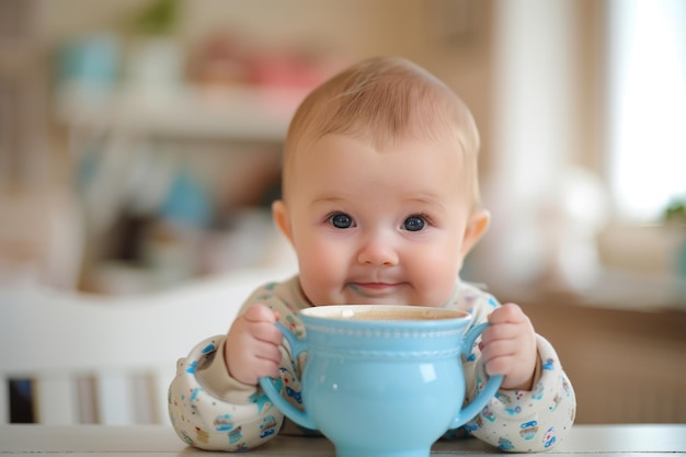 coupe bleue pour bébé