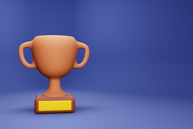 Coupe de bronze illustration 3D