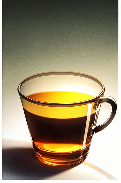 Photo coupe de café en verre, tasse de thé, papier peint, illustration de fond, publicité pour la promotion du produit