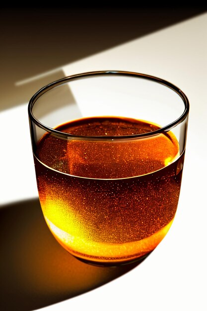 Coupe de café en verre, tasse de thé, papier peint, illustration de fond, publicité pour la promotion du produit