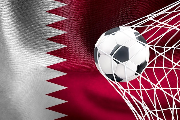 Photo coupe du monde fifa 2022 drapeau national du qatar avec un ballon de football dans le fond d'écran net qatar 2022