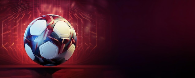 Coupe du monde de football avec ballon de football réaliste et espace pour le texte