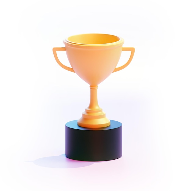 Coupe du trophée 3D. rendu 3D