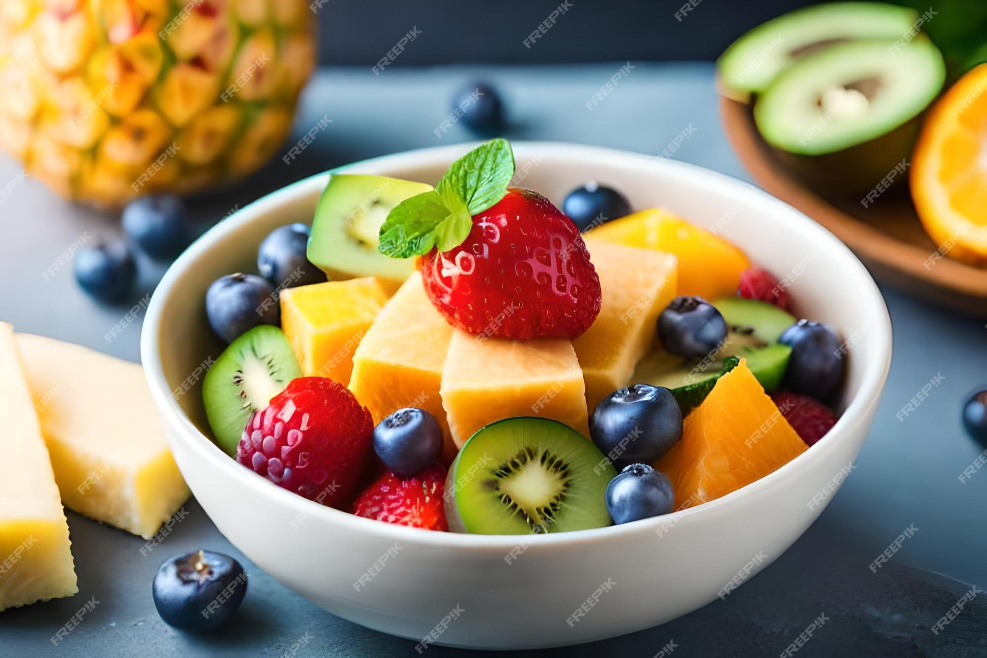 Une Coupe De Fruits Comprenant Une Salade De Fruits Et Une Coupe