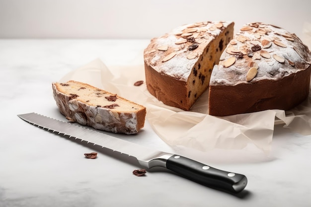 Coupe de gâteau de colombe italienne Dessert sucré Generate Ai