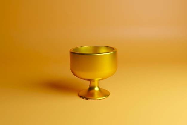 coupe d'or dans la conception de rendu 3d.