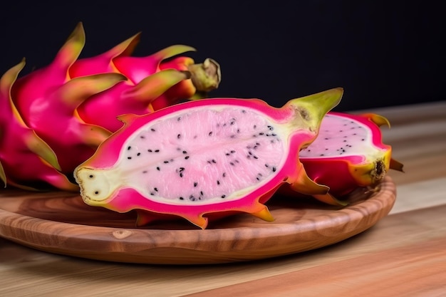 Couper le fruit du dragon asiatique Générer Ai