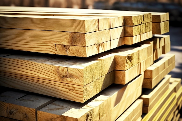 Couper des planches de bois naturel pour les projets de construction et de construction