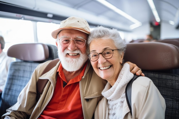 Un couple d'aînés heureux en voyage