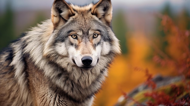 Couple d'amoureux de loup ai génératif