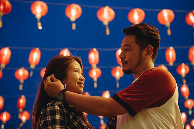 Couple asiatique au fastival chinois