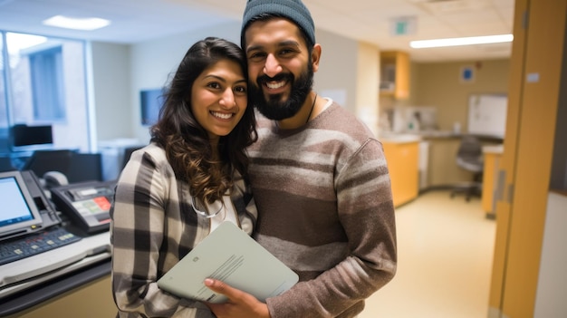 Couple attendant les résultats des tests à l’hôpital