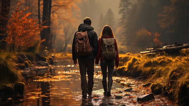 Couple dans la forêt