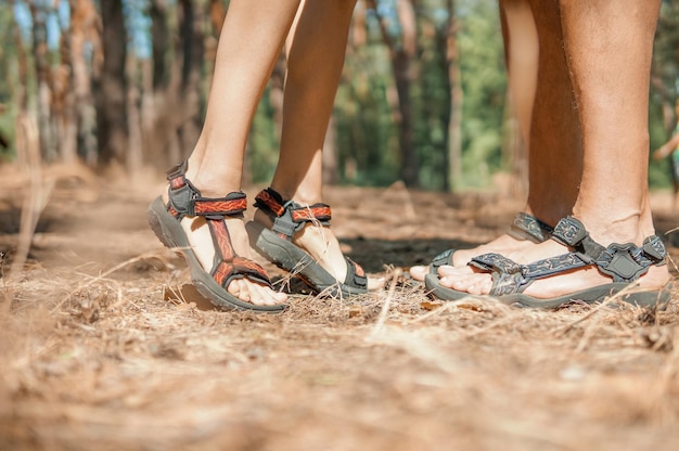 couple dans une forêt