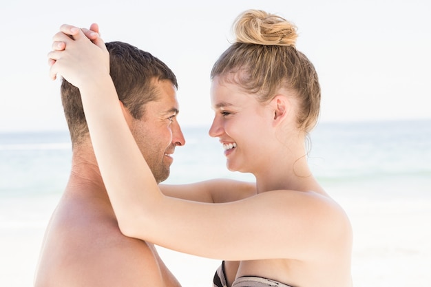 Couple, étreindre, plage