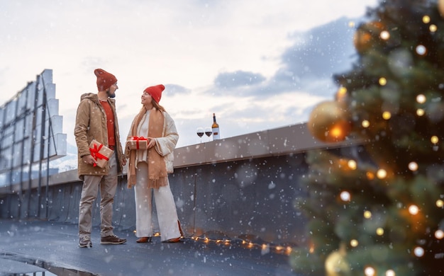 Le couple fête Noël