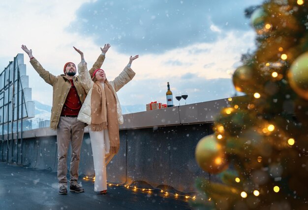 Le couple fête Noël