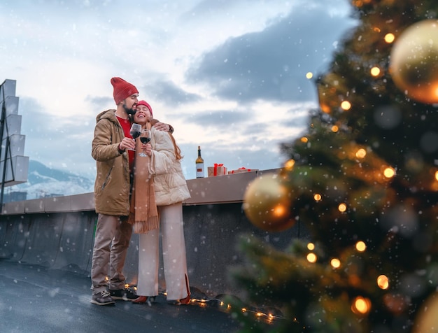 Le couple fête Noël