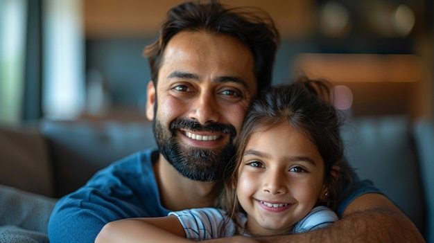 Photo un couple indien avec des enfants