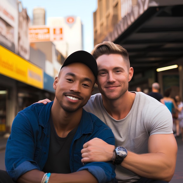 Un couple interracial gay australien