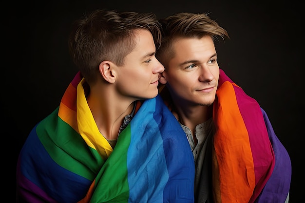 Photo couple lgbt ai génératif