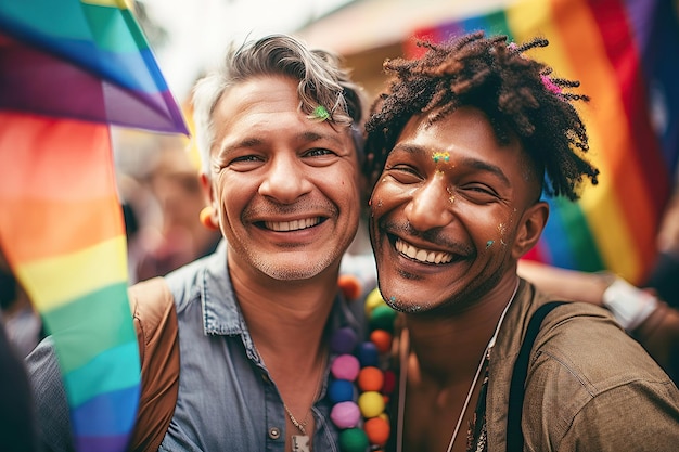 Photo couple lgbt ai génératif