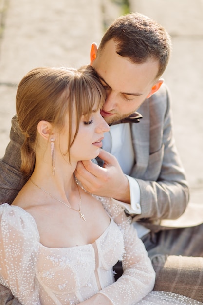 Couple de mariage romantique amoureux