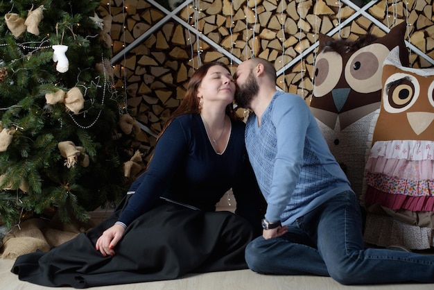 Couple de Noël amoureux