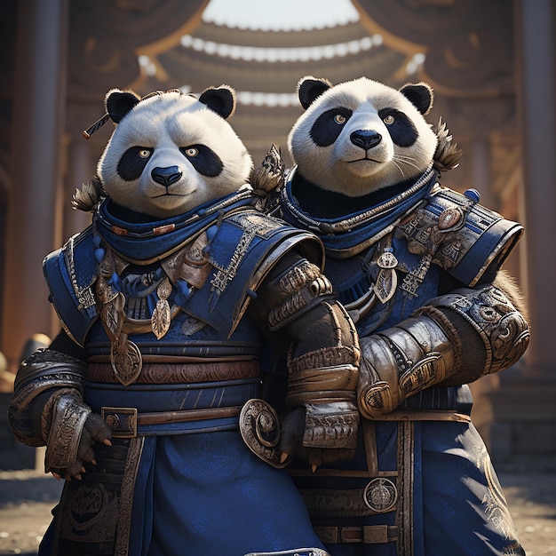 Un couple de pandas