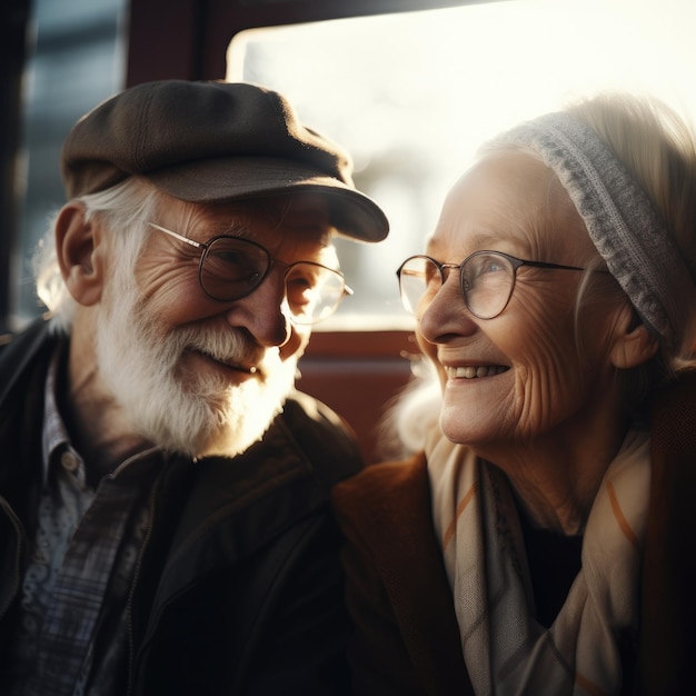 Couple de personnes âgées actif et dynamique