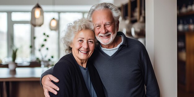 Un couple de personnes âgées amoureux