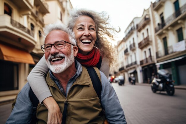 Le couple le plus âgé dans la rue